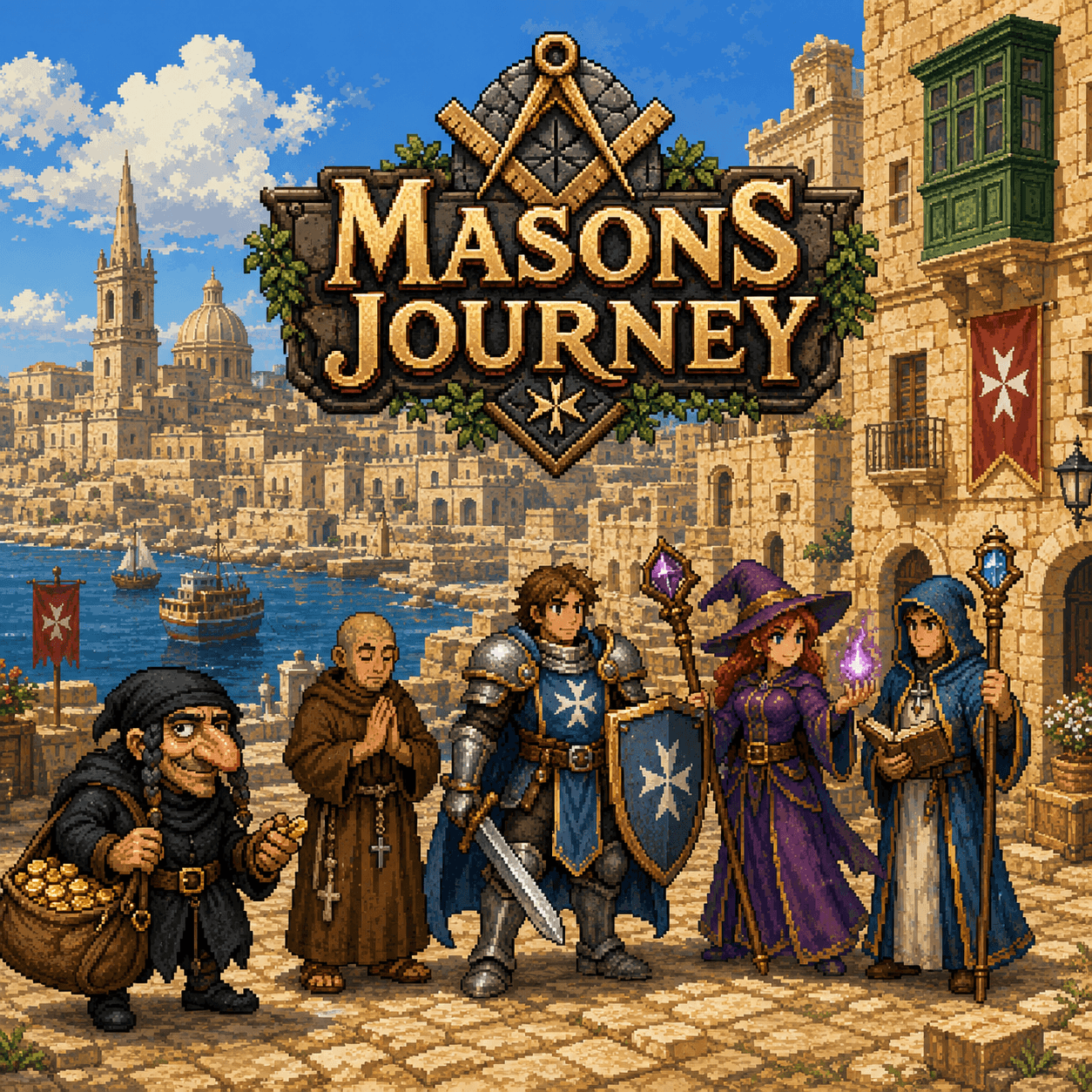 MASONS JOURNEY — pixel-artowa przygoda w średniowiecznej Malcie